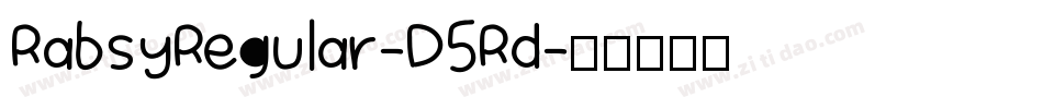 RabsyRegular-D5Rd字体转换