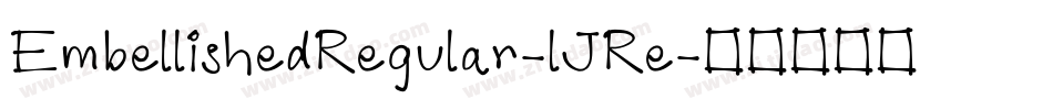 EmbellishedRegular-lJRe字体转换