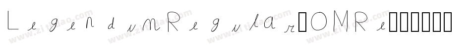 LegendumRegular-OMRe字体转换