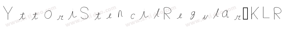 YttoriStencilRegular-KLRe字体转换