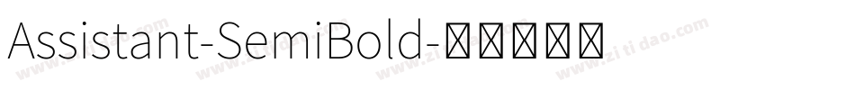 Assistant-SemiBold字体转换