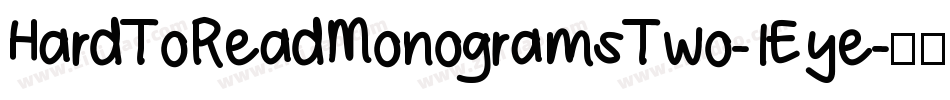 HardToReadMonogramsTwo-1Eye字体转换