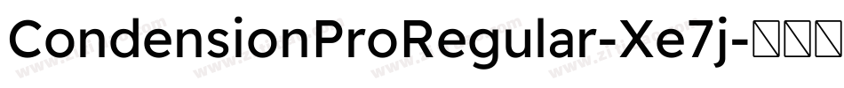 CondensionProRegular-Xe7j字体转换