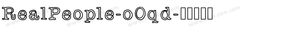 RealPeople-o0qd字体转换