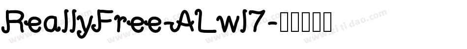 ReallyFree-ALwl7字体转换