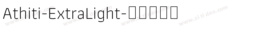 Athiti-ExtraLight字体转换
