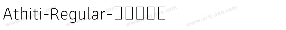 Athiti-Regular字体转换