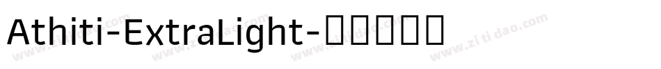 Athiti-ExtraLight字体转换