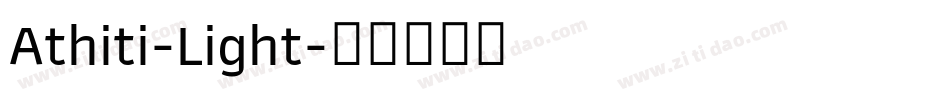 Athiti-Light字体转换