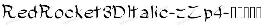 RedRocket3DItalic-zZp4字体转换