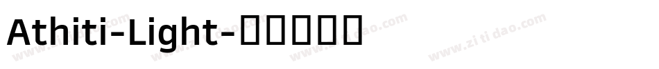 Athiti-Light字体转换