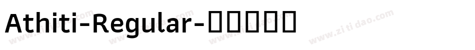 Athiti-Regular字体转换
