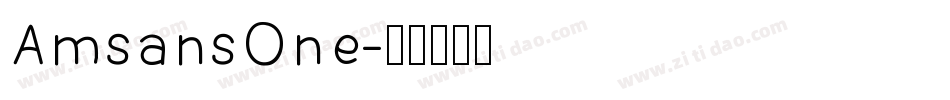 AmsansOne字体转换