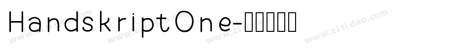 HandskriptOne字体转换