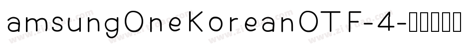 amsungOneKoreanOTF-4字体转换