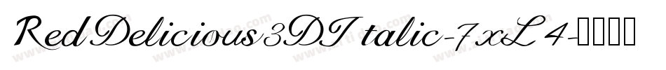 RedDelicious3DItalic-7xL4字体转换