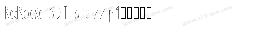 RedRocket3DItalic-zZp4字体转换