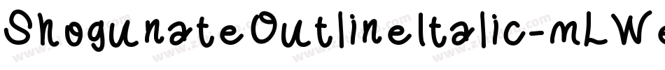 ShogunateOutlineItalic-mLWeG字体转换
