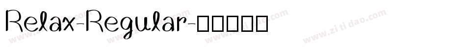 Relax-Regular字体转换