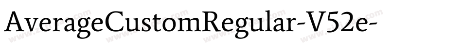AverageCustomRegular-V52e字体转换