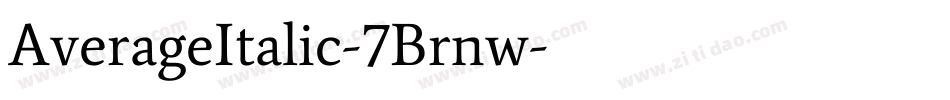 AverageItalic-7Brnw字体转换