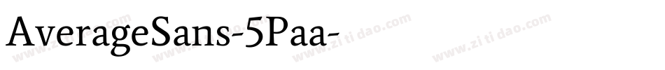 AverageSans-5Paa字体转换
