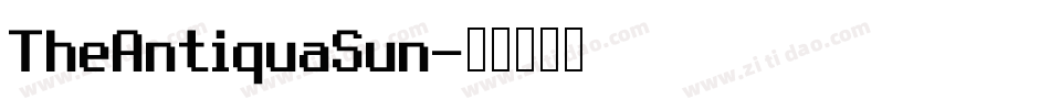 TheAntiquaSun字体转换