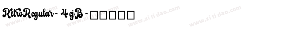 RetroRegular-4ejB字体转换