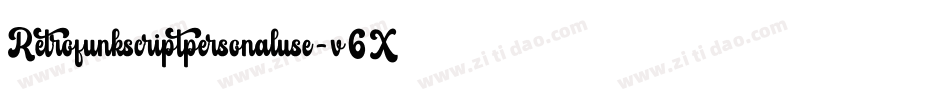 Retrofunkscriptpersonaluse-v6XO字体转换