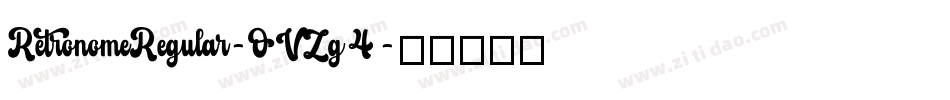 RetronomeRegular-OVZg4字体转换
