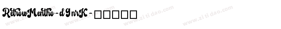 RetrowMentho-d9nrK字体转换