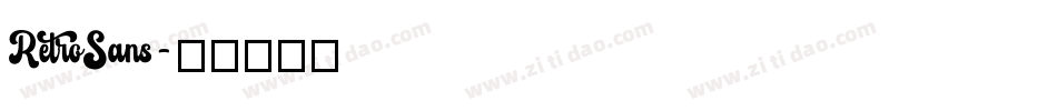 RetroSans字体转换
