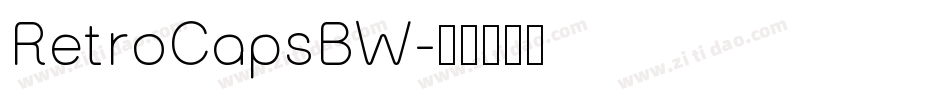RetroCapsBW字体转换