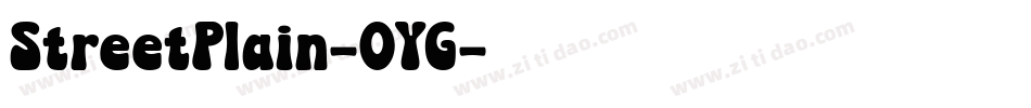 StreetPlain-0YG字体转换