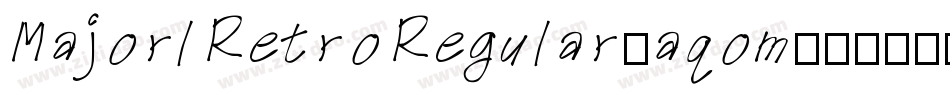 MajorlRetroRegular-aqom字体转换