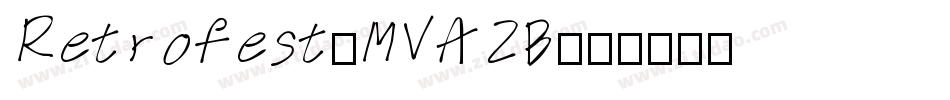 Retrofest-MVAZB字体转换