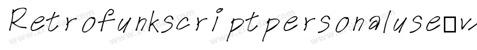 Retrofunkscriptpersonaluse-v6XO字体转换