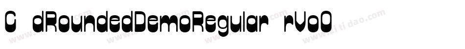 C3dRoundedDemoRegular-rVoO字体转换