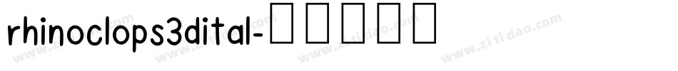 rhinoclops3dital字体转换