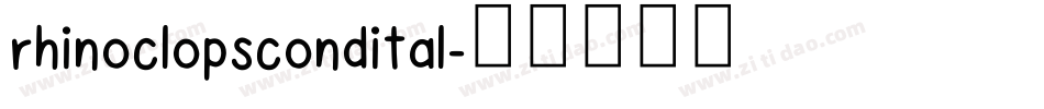 rhinoclopscondital字体转换