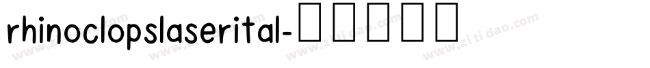 rhinoclopslaserital字体转换