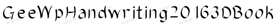 GeeWpHandwriting20163DBook-L5xD字体转换