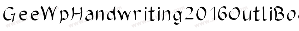 GeeWpHandwriting2016OutliBook-X5zj字体转换