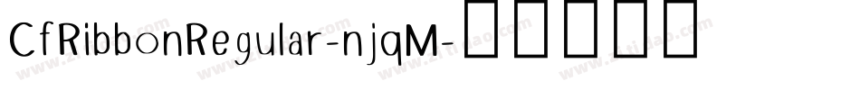CfRibbonRegular-njqM字体转换