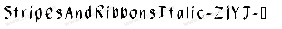 StripesAndRibbonsItalic-ZjYJ字体转换