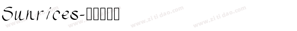 Sunrices字体转换