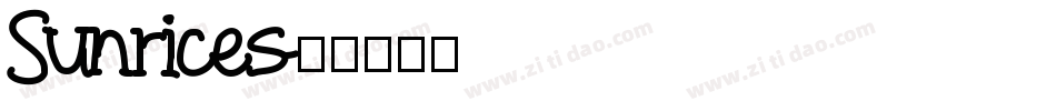 Sunrices字体转换