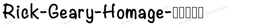 Rick-Geary-Homage字体转换