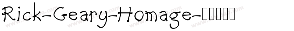 Rick-Geary-Homage字体转换