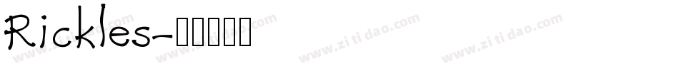 Rickles字体转换